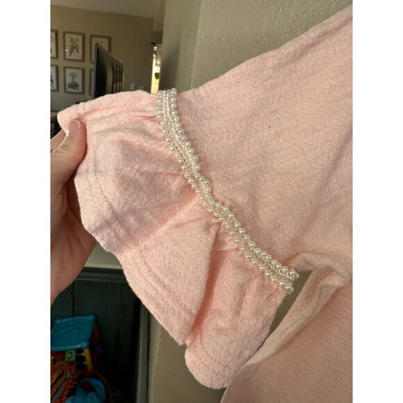 Weekend Suzanne Betro Womens Pink Blouse Small 3/4 sleeve round‎ neck cotton - Picture 3 of 7